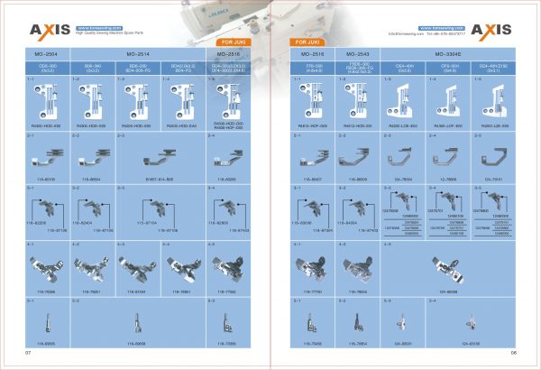 juki sewing machine spare parts