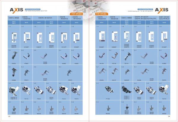 siruba industrial sewing machine parts