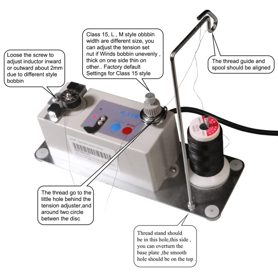 Axis Automatic Bobbin Winder INSTRUCTION