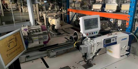 Juki PS 800 pattern seamer control panel and sewing area
